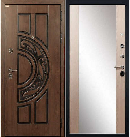 Входная дверь с зеркалом «Спартак CISA 45» 