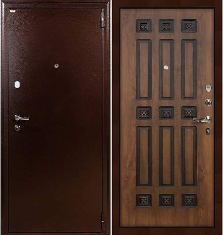 Дверь входная металлическая «1А (33)» Медный антик / Голден патина