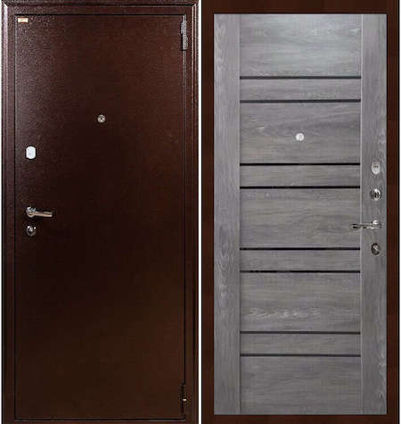 Дверь входная металлическая «1А (64)» Медный антик / Графит шале