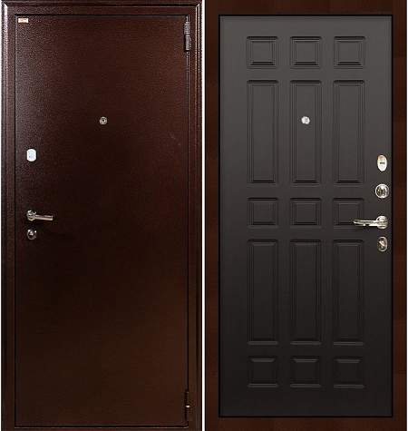 Дверь входная металлическая «1А (29)» Медный антик / Венге