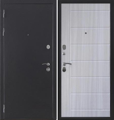 Дверь входная металлическая «Галеон-2» Антик темное серебро / Сандал светлый