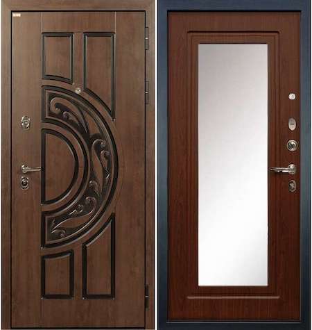 Входная дверь с зеркалом «Спартак CISA 30» 
