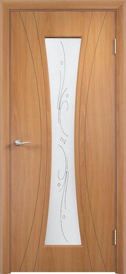 Дверь Богемия (ПВХ-пленка) остекленная миланский орех