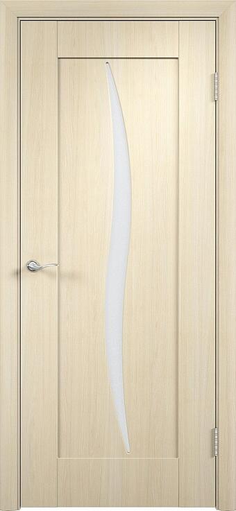 Дверь Стефани (ПВХ-пленка) остекленная беленый дуб