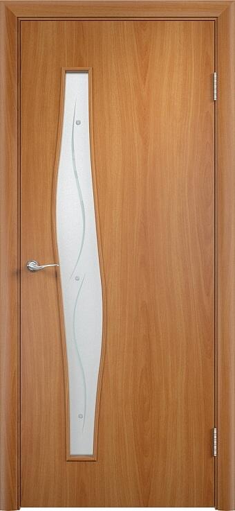 Дверь С-10 остекленная (ф) миланский орех ламинированная