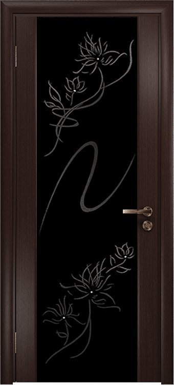 Ульяновская дверь Винтаж-2. Остекленная. Венге