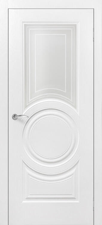Дверь эмаль Эконом-4 остекленная белая