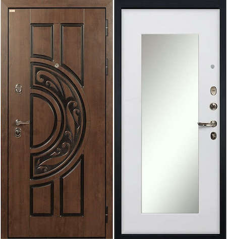 Входная дверь с зеркалом «Спартак CISA 37» 