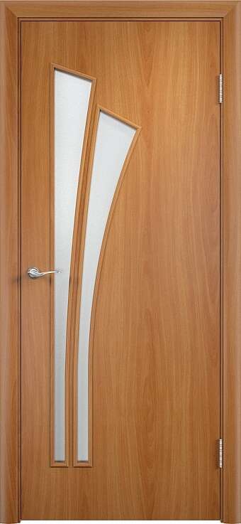 Дверь С-7 остекленная миланский орех ламинированная