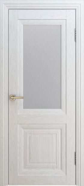 Дверь экошпон Венеция (багет 1) остекленная ясень белый