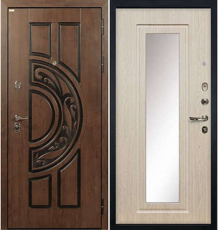 Входная дверь с зеркалом «Спартак CISA 23» 