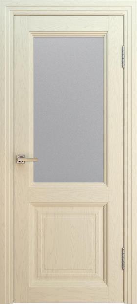 Дверь экошпон Прага (багет 2) остекленная ясень авори