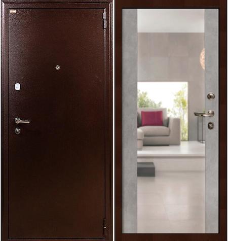 Входная дверь с зеркалом «1А 102» 