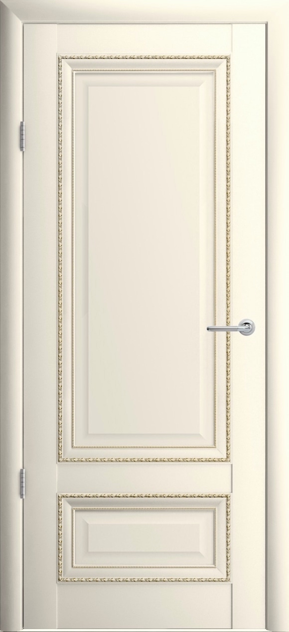 дверь Версаль 1 цвет ваниль глухое исполнение (без стекла)  винил