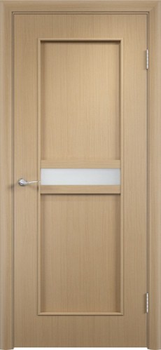 Дверь С-3 остекленная беленый дуб ламинированная