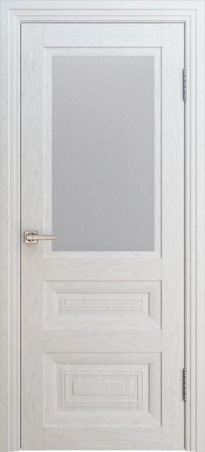 Дверь экошпон Вена (багет 1) остекленная ясень белый