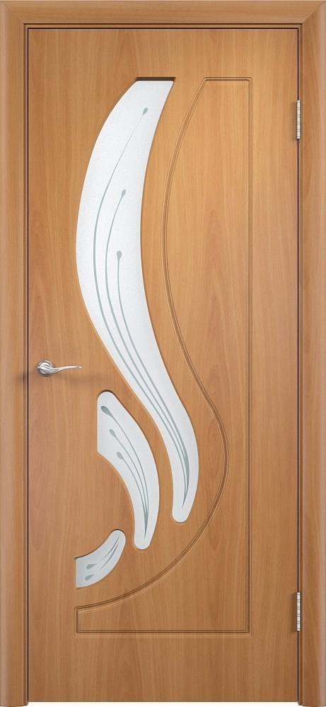 дверь Лиана миланский орех стекло "сатинато" художественное пвх пленка