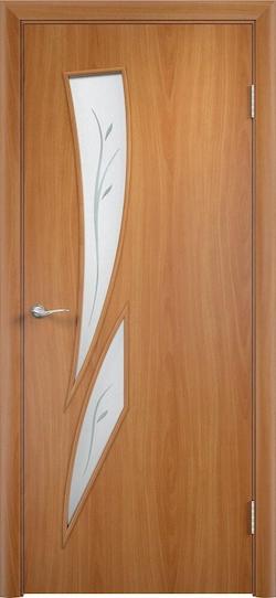 Дверь Камея (С-2Ф) остекленная миланский орех ламинированная