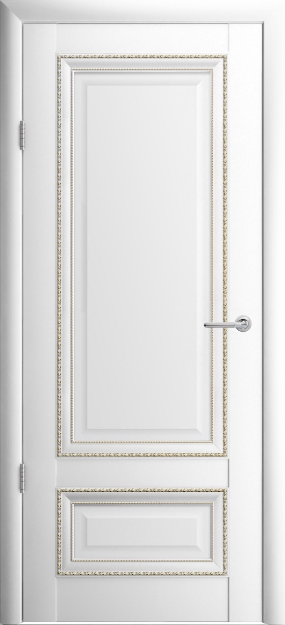 дверь Версаль 1 цвет белый глухое исполнение (без стекла)  винил