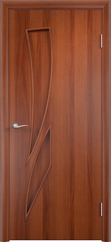 Дверь Камея (С-2) глухая итальянский орех ламинированная