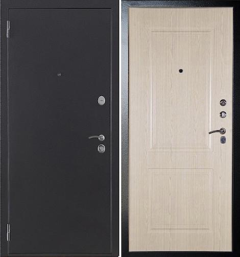 Дверь входная металлическая «ДА-15» Антик серебро / Беленый дуб с рисунком "Абсолют"