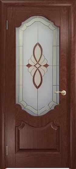 Ульяновская дверь Валенсия-1. Остекленная (Витраж)