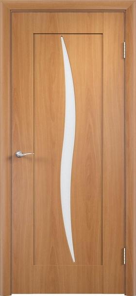 Дверь Стефани (ПВХ-пленка) остекленная миланский орех