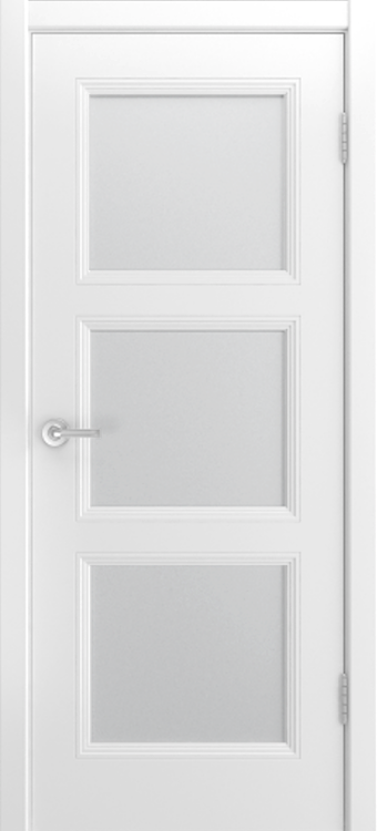 Дверь эмаль Б-03 остекленная белая
