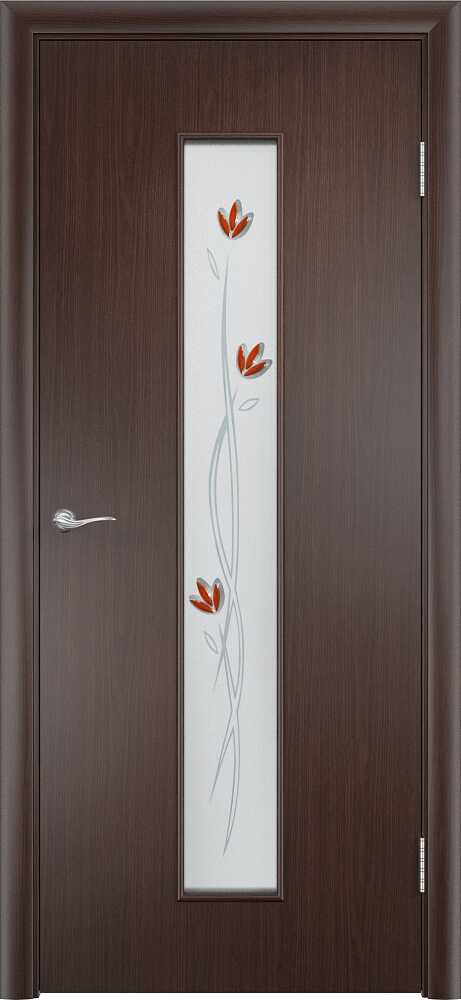 Дверь С-17 (Тюльпан) остекленная венге ламинированная