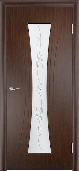 Дверь Богемия (ПВХ-пленка) остекленная венге
