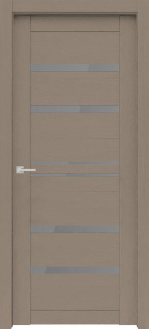 Дверь экошпон Велюкс 01 остекленная ясень латте