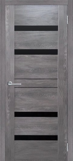 Дверь экошпон Грейс-3 остекленная серый шале