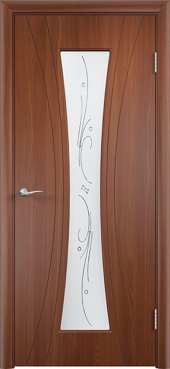 Дверь Богемия. Остекленная. Итальянский орех.jpg