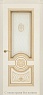Дверь эмаль Фелиция (патина золото) остекленная слоновая кость