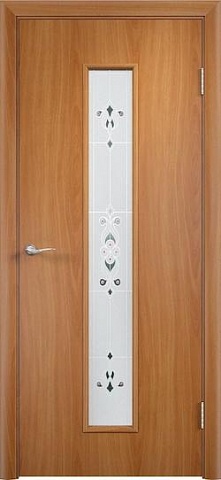 Дверь С-21 остекленная (Барокко) миланский орех