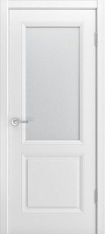 Дверь эмаль Б-02 остекленная белая