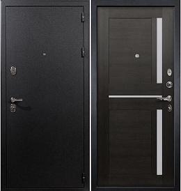 Металлическая порошковая дверь с МДФ и стеклом - Рим 50