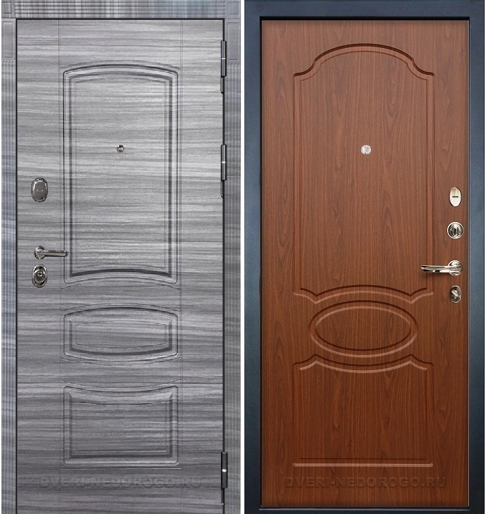 Дверь входная металлическая Легион Сандал серый 12. Сандал серый / Береза моренная