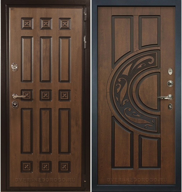 Дверь входная металлическая Гладиатор Винорит 27. Голден патина / Голден патина