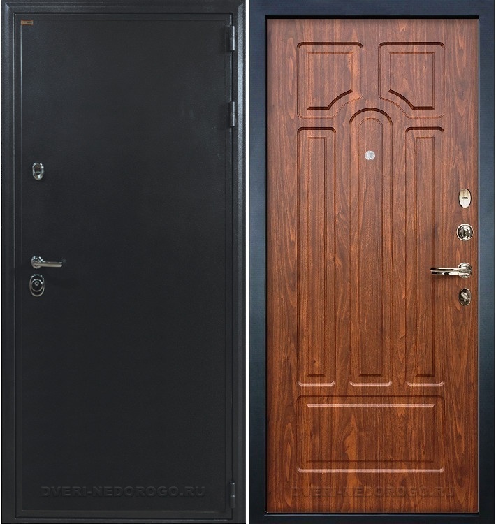 Входная квартирная порошковая дверь с МДФ - Колизей 26. Антик серебро / Береза мореная
