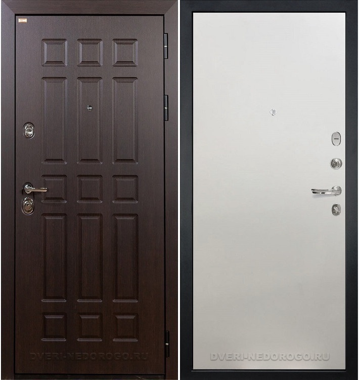 Дверь входная металлическая Сенатор 3К 62. Венге / Белый ясень
