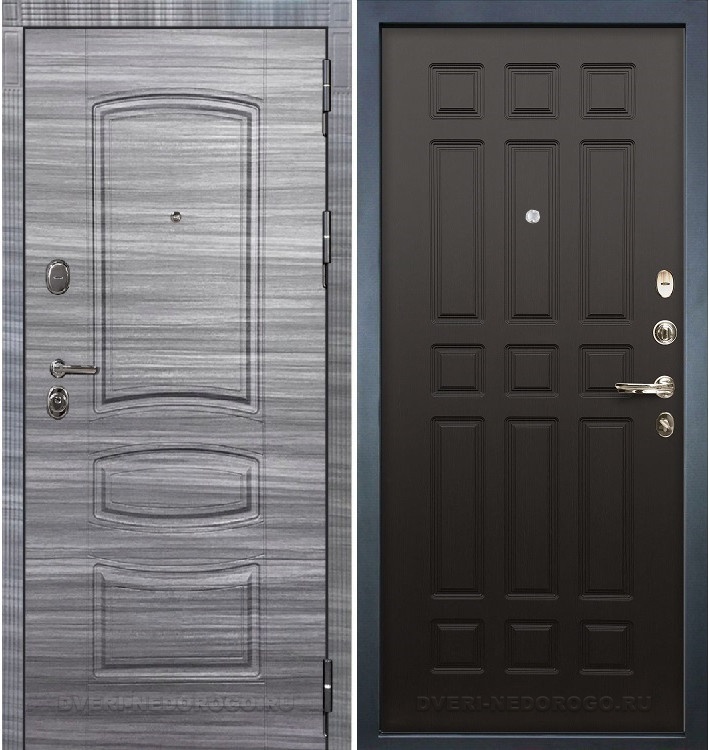 Дверь входная металлическая Легион Сандал серый 29. Сандал серый / Венге