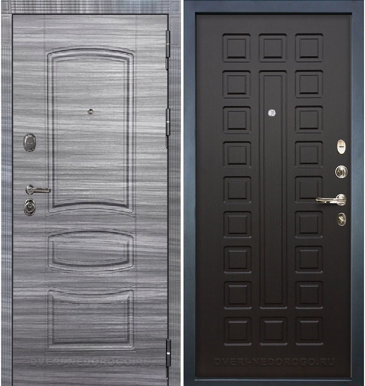 Дверь входная металлическая Легион Сандал серый 21. Сандал серый / Венге
