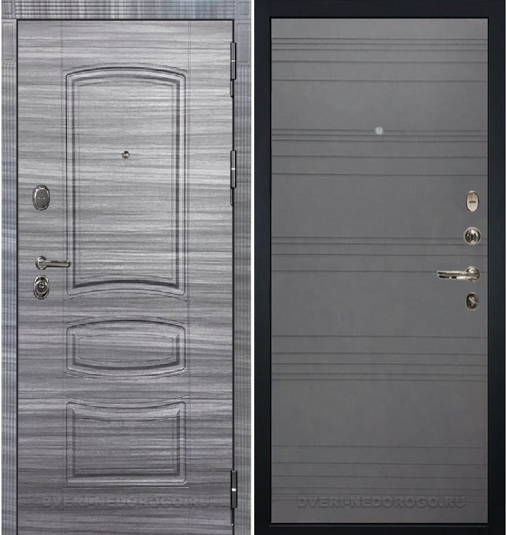 Дверь входная металлическая Легион Сандал серый 70. Сандал серый / Графит софт