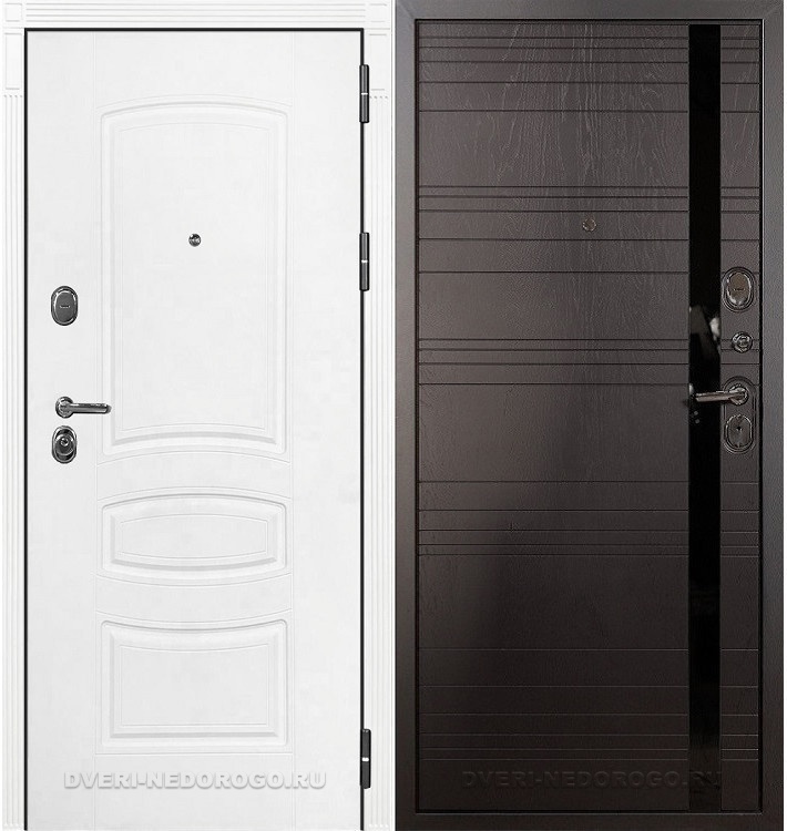 Дверь входная металлическая Легион Белая шагрень 31. Белая шагрень / Венге