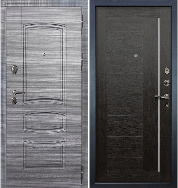 Дверь входная металлическая Легион Сандал серый 39. Сандал серый / Венге