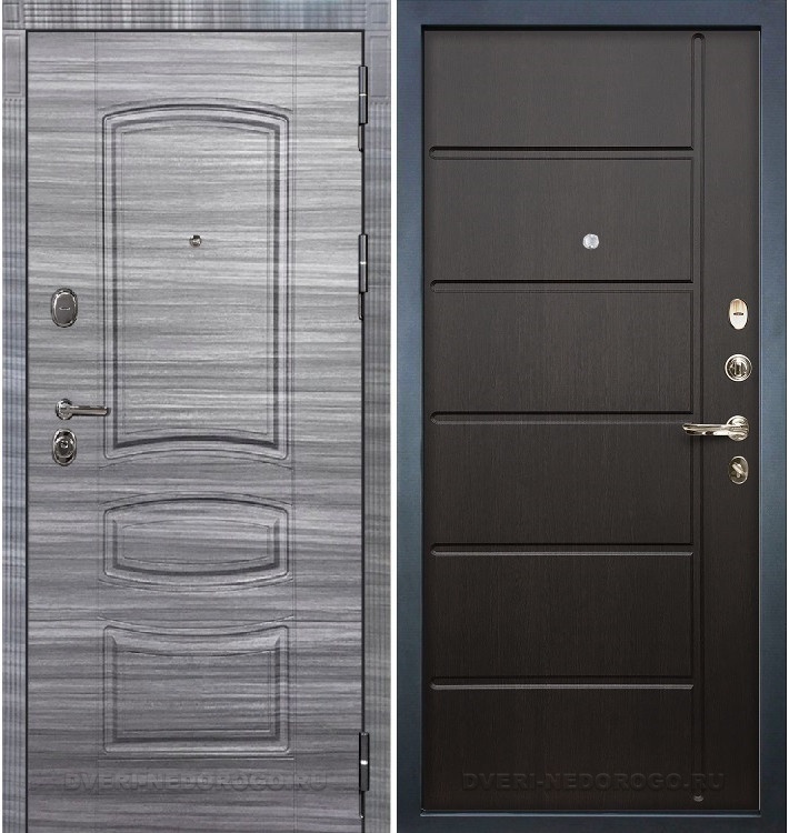 Дверь входная металлическая Легион Сандал серый 41. Сандал серый / Венге