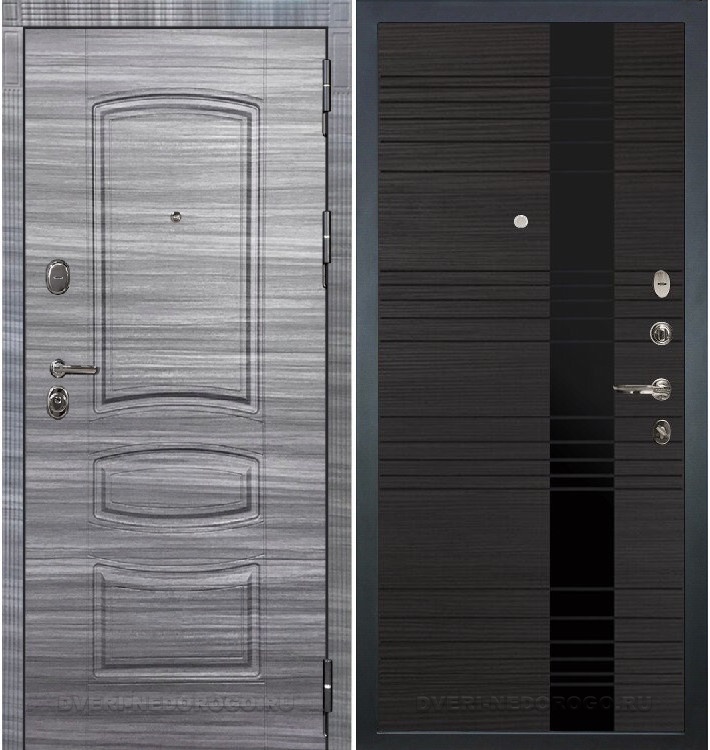 Дверь входная металлическая Легион Сандал серый 53. Сандал серый / Венге
