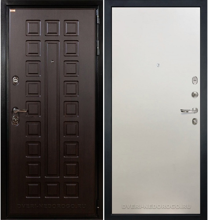 Дверь входная металлическая Гладиатор 3К 62. Венге / Белый ясень
