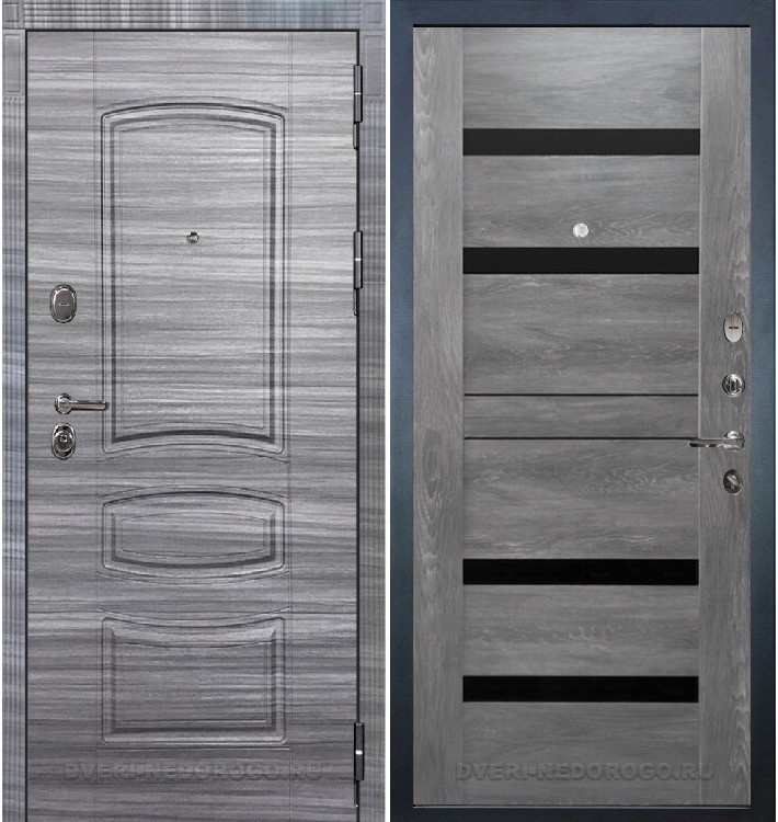 Дверь входная металлическая Легион Сандал серый 65. Сандал серый / Графит шале